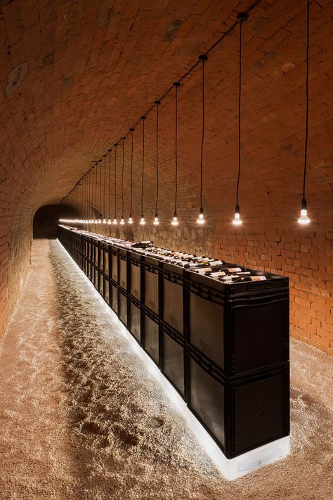 Home Wine Cellars, Brick Arch, Wine Cellar Design, Cellar Design, Wine Display, Wine Store, Old Bricks, Retail Interior, Design Hotel