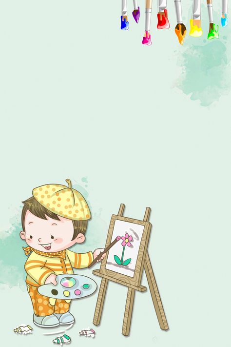 Cute Cartoon Training Class Art Class Poster Background Material Art Classes Template, Drawing Classes Poster, Art And Craft Background Template, Art Class Poster Design, Drawing Class Poster, Art Classes Poster, Art Class Drawing, Class Wallpaper, Class Poster Design