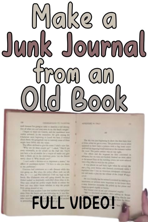 Make a junk journal from an old book and then alter it to be a masterpiece. Follow this easy junk journal video to make your altered junk journal book #junkjournal #alteredart #junkjournalbook #einatkessler#alteredbook Altered Book Junk Journal, How To Start A Junk Journal, Vintage Journal Ideas Diy, Small Journal Ideas Mini Books, Junk Journal First Page, How To Make A Junk Journal, Junk Journal Spreads, Junk Journal Layout, Junk Journal Pockets And Tucks