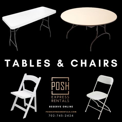 Posh Express Rentals offers an unbeatable combination of great prices and reliable service for all your table, chair, and linen rental needs in Las Vegas. With their commitment to excellence and attention to detail, Posh Express Rentals ensures that your rental experience is stress-free and enjoyable, leaving you free to focus on the success of your event. Table And Chair Rental Business, Table Rentals, Las Vegas Party, Holiday Party Fashion, Vegas Party, Tent Rentals, Photo Booth Rental, School Events, Table Chair