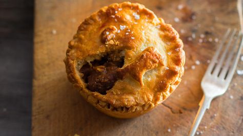 Steak and kidney pies recipe : SBS Food Beef In Red Wine, Kidney Pie, Hot Water Crust Pastry, Steak And Kidney Pie, Cream Pastry, Individual Pies, Sbs Food, Winter Comfort Food, Pie Tops