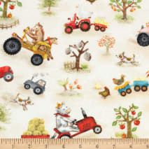 Shannon Studio Digital Minky Cuddle Funny Farm Beige from @fabricdotcom This%20Shannon%20exclusive%2C%20Studio-designed%20digitally%20printed%20Cuddle%20minky%20fabric%20has%20a%20smooth%2C%20ultra-soft%20surface%20and%202.5mm%20pile.%20Suitable%20for%20quilting%2C%20plush%20toys%2C%20baby%20accessories%2C%20pillows%20and%20cuddly%20throw%20blankets.%20This%20minky%20has%20digital%20printing%20for%20stunning%20color%20and%20sharpness. Animals Driving, Sewing Corner, Funny Farm, Pig Farming, Bright Florals, Barnyard Animals, Fabric Prints, Digital Print Fabric, Diy Sewing Projects