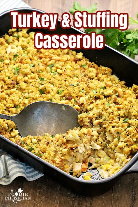 Turkey Stuffing Casserole Recipes, Ground Turkey And Stove Top Stuffing Casserole, Turkey And Stuffing Leftover Recipes, Leftover Turkey And Stuffing Recipes, Turkey Casserole With Stuffing, Easy Turkey And Dressing Casserole, Turkey Hotdish, Turkey Stuffing Casserole Leftover, Turkey And Dressing Casserole