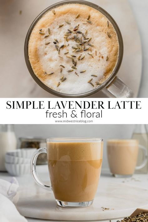 Enjoy the calming scent and floral flavor of real lavender in this easy latte recipe! Easy Latte Recipe, Lavender Latte Recipe, Lavender Syrup, Vanilla Latte, Latte Recipe, Calming Scents, Coffee Tasting, Cold Brew, Home Recipes