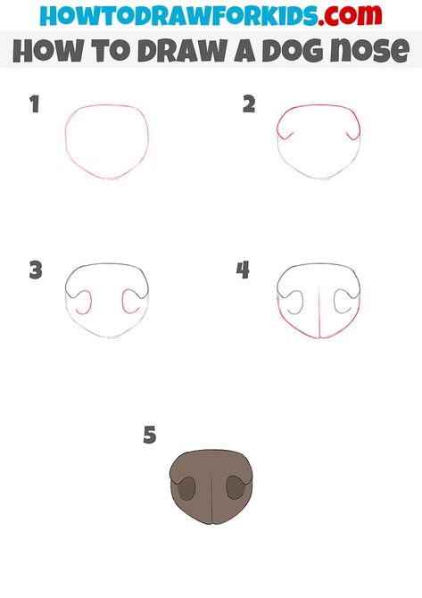 Dog Nose Drawing Tutorial, Drawing Dog Noses, Dog Snout Drawing, How To Draw A Dog Nose, Dog Drawing Tutorial Step By Step, How To Draw Dog Eyes, How To Draw A Dog Face, How To Draw A Dog Step By Step, How To Draw Dog