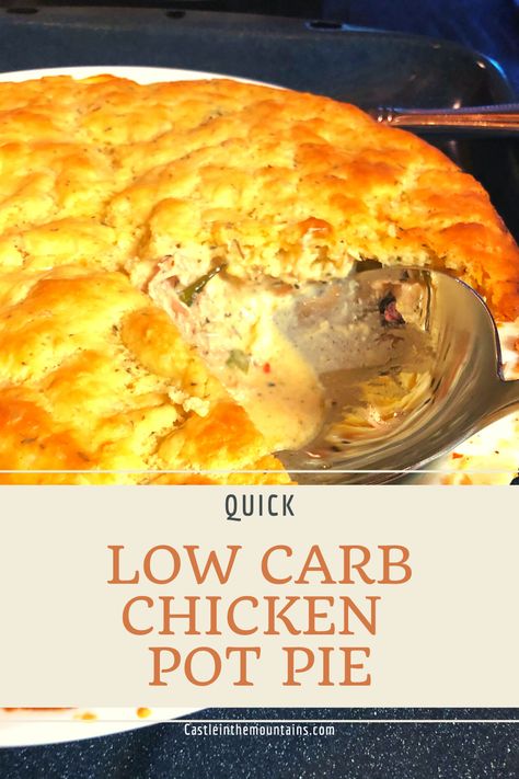 Low Carb Chicken Pot Pie, Keto Chicken Pot Pie, Carbquik Recipes, The Boiled Egg Diet, Healthy Low Carb Snacks, Healthy Low Carb Dinners, Low Fat Low Carb, Egg Diet Plan, Low Carb Low Fat Recipes