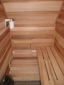 Recently I worked with a customer to put a sauna  under the staircase in their home. This is a great use of space and makes for a cozy sa... Under Basement Stairs, Basement Sauna, Basement Gym Ideas, Building A Sauna, Home Gym Basement, Sauna Kits, Sauna Diy, Sauna House, Indoor Sauna