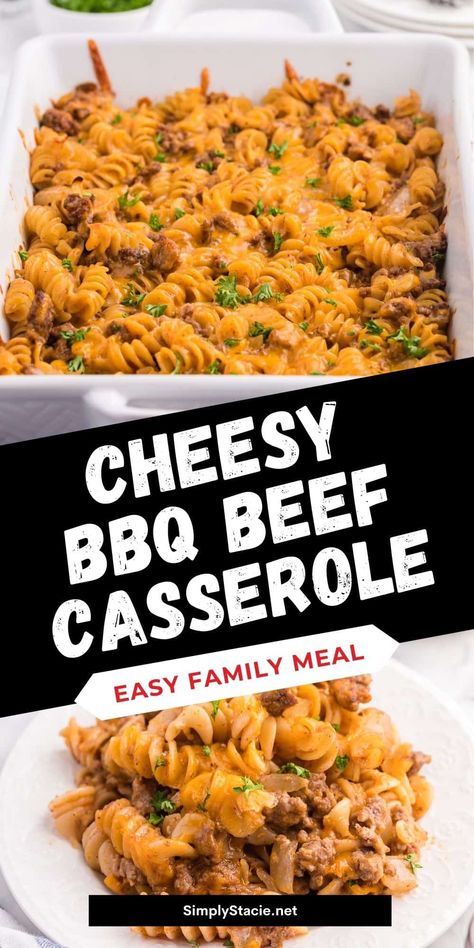 Bbq Beef Casserole, Bbq Pasta, Delicious Casseroles, Beef Pasta Recipes, Ground Beef Casserole Recipes, Ground Beef Pasta, Tangy Bbq Sauce, Beef Casserole Recipes, Bbq Beef