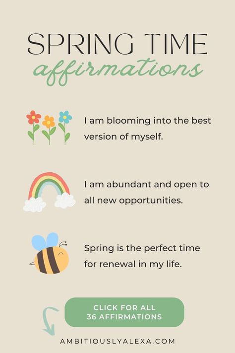 spring affirmations Spring Quotes Instagram, Spring Quotes Short, Short Spring Quotes, Spring Quotes Funny, Spring Quotes Inspirational, Spring Quotes Aesthetic, Inspirational Spring Quotes, Quotes About Spring, Morning Positive Affirmations