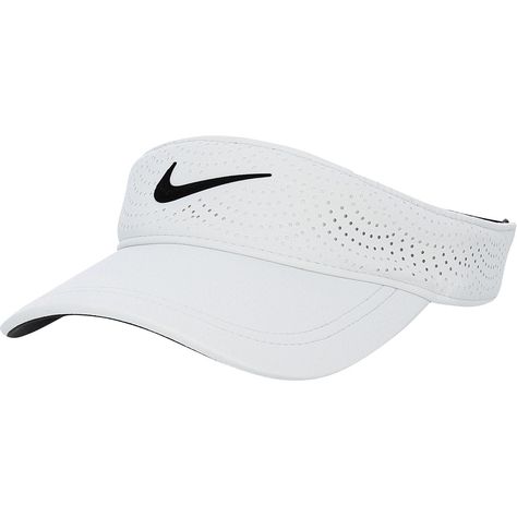 If you're in the market for a golf visor that will keep you cool and moisture-free on the course, Nike's Aerobill visor might be the perfect item for you. The key to the Aerobill's moisture-wicking power is a terry sweatband and laser perforations at the front panel. And thanks to the elastic back, you can comfortably wear your visor all day long. Nike Visor, Golf Visor, Tennis Whites, Golf Magazine, Nike Tennis, Baby Illustration, Play Golf, Keep Your Cool, Golf Outfit