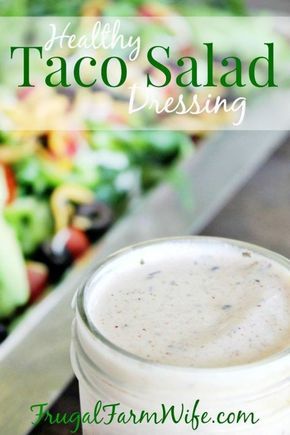 Taco Salad Dressing Recipe, Taco Salad Dressing, Salad Dressing Recipe, Taco Salads, Salad Dressing Recipes Homemade, Dressing Ideas, Healthy Tacos, Easy Salad, Easy Taco