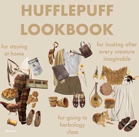 Hufflepuff Lookbook, Hufflepuff Outfit, Hogwarts Outfits, Hufflepuff Aesthetic, Hufflepuff Pride, Mood Clothes, Harry Potter Hufflepuff, Hogwarts Aesthetic, Academia Fashion