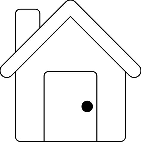 Free Free Images Of Houses, Download Free Clip Art, Free Clip Art on Clipart Library Turkey Outline, House Outline, Shape Coloring Pages, House Clipart, House Template, Architecture Model Making, Black House Exterior, House Drawing, Clipart Black And White