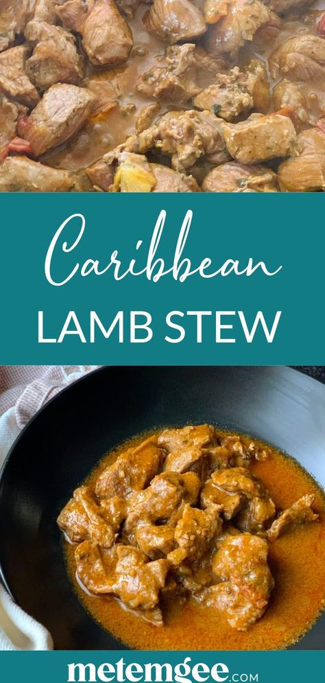 Lamb stew is a rich, hearty, tomato-based dish made with tender chunks of marinated lamb, enhanced with aromatic spices and dried herbs. Whether you make it on the stove, in an instant pot, or in a pressure cooker, this Carribean lamb stew recipe is super satisfying and delicious. Caribbean Lamb Curry, Cumin Lamb, Lamb Stew Recipes, Guyanese Recipes, Spicy Stew, Marinated Lamb, Stew Meat Recipes, Lamb Curry, Stove Top Recipes