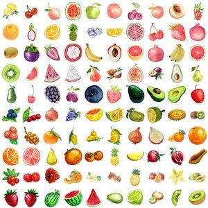 46 PCS Fruit Stickers Fruit Deco Stickers Fruit Sticker | Etsy Fruit Stickers, Sticker Scrapbook, Vegetable Design, Fruit Popsicles, Apple Stickers, Kawaii Sticker, Food Stickers, Stickers Cute, Washi Paper