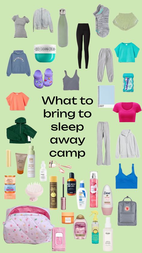 #camp #sleepaway #aesthetic #lulu Sleepaway Camp Outfits, Sleepaway Camp Packing List, What To Bring To Camp, Sleepaway Camp Essentials, Sleepaway Camp Packing, Camp Counselor Aesthetic, Summer Camp Packing List, Church Camp Packing, Summer Camp Outfits