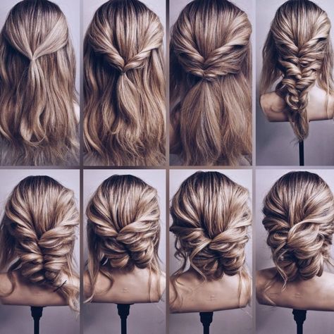 Prom Video, Hair Updos Tutorials, Up Dos For Prom, Hoco Hair Ideas Updo Hairstyle, Simple Prom Hair, Up Dos, Easy Hair Updos, Up Dos For Medium Hair, Prom Updos