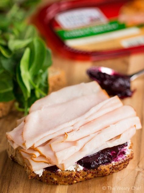 Goat Cheese And Jam, Cheese And Jam, Sandwich Turkey, Turkey Noodle Casserole, Turkey Lunch Meat, Sweet Dinner Rolls, Best Macaroni Salad, Cafeteria Food, Easy Sandwich Recipes