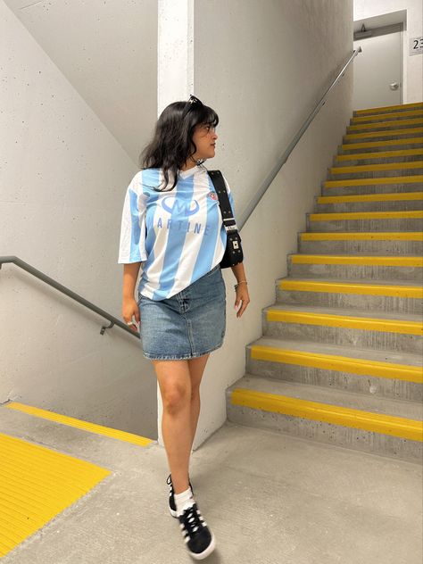 blokecore
martine rose jersey
loewe skirt
adidas gazelles Pleated Demin Mini Skirt Outfit, Pleated Jean Mini Skirt Outfit, Adidas Casual Summer Skirt, Summer Pleated Denim Mini Skirt, Denim Skirt Adidas Samba, Closet Inspiration, Jean Skirt, Adidas Gazelle, Adidas