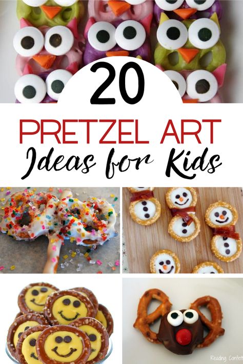 Chocolate Covered Pretzel Ideas, Pretzel Crafts For Kids, Pretzel Animals, Pretzel Snack Recipes, Flavored Pretzels, Decorated Pretzels, Pretzel Desserts, Halloween Pretzels, Pretzel Snacks