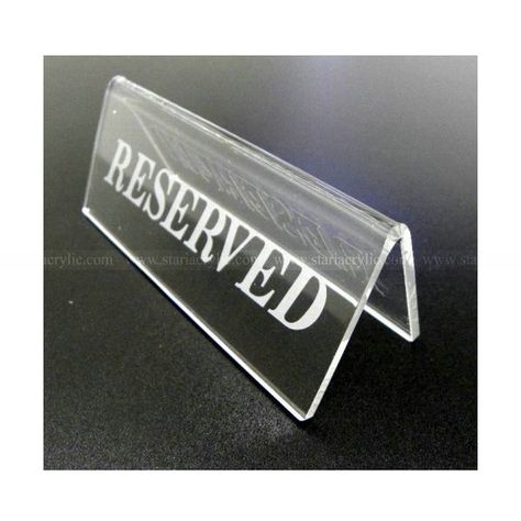 Source Etching Tabletop Clear Acrylic Reserved Signs, Acrylic Table Tent Sign RESERVED, Clear Acrylic Holder with Reserved on m.alibaba.com Reserved Table Sign, Reserved Table Signs, Acrylic Holders, Acrylic Signs, Table Tents, Reserved Signs, Siding Materials, Sign Holder, Acrylic Table