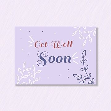 Get Well Soon Card, Ariana Video, Bday Cards, Making Greeting Cards, Pastel Purple, Get Well Soon, Template Download, Templates Downloads, Illustration Drawing