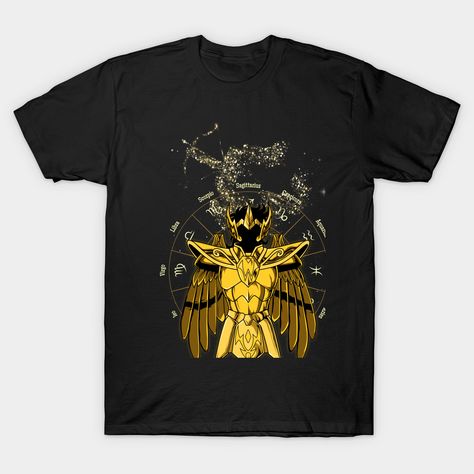 SAGITTARIUS - AIOLOS saint-seiya Classic T-Shirt Cool Graphic Tees, Tank Top Hoodie, Baseball Tshirts, Long Sweatshirt, Black Men, Fitness Fashion, Hoodie Shirt, V Neck T Shirt, Classic T Shirts