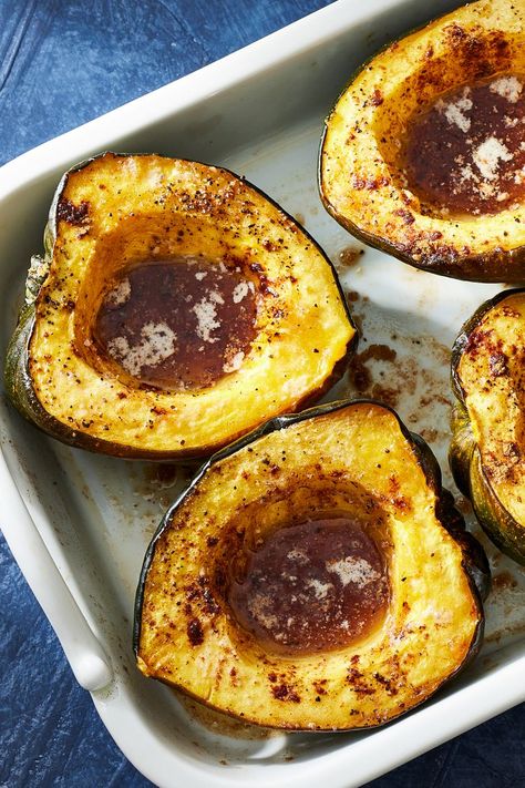 Acorn Squash Oven Baked, Candied Acorn Squash, How To Bake Acorn Squash, Yellow Acorn Squash Recipes, What To Serve With Acorn Squash, Acorn Squash Recipe Brown Sugar, Cooking Acorn Squash In The Oven, Baking Squash In Oven, Cook Acorn Squash In Oven