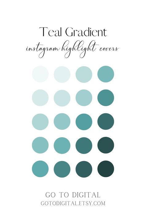 Teal Highlights, Instagram Story Background, Teal Color Palette, Instagram Covers, Blue Shades Colors, Blue Instagram, Story Background, Hex Color, Cyan Colour