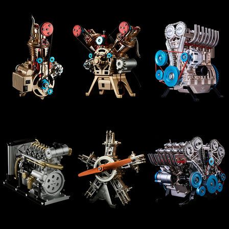 TECHING Engine Model Kit | V8 Engine | Build Your Own Engine - EngineDIY Model Engine Kits, Turbofan Engine, Radial Engine, Diy Educational Toys, Mechanical Model, Gear Drive, Engineering Gifts, Basic Skills, Life Is A Gift