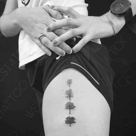 Seasonal Tree Tattoo, Tree Changing Seasons Tattoo, Seasons Changing Tattoo, 4 Season Tree Tattoo, Four Seasons Tree Tattoo, 4 Season Tattoo Ideas, 4 Seasons Tree Tattoo, Tree Seasons Tattoo, 4 Seasons Tattoo Simple