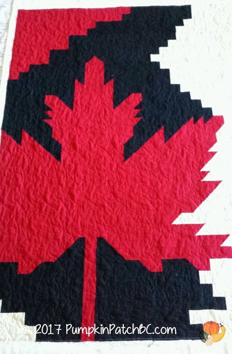 Maple Leaf for Quilts of Valour by Cathy Maple Leaf Quilt, Canadian Quilts, Leaf Quilt, Pixel Quilting, Rainbow Butterflies, Canadian Maple Leaf, Quilts Of Valor, Maple Sugar, Quilt Of Valor