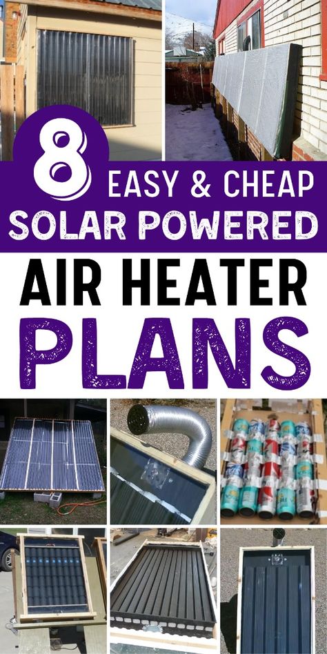 Learn how to make a solar powered air heater at home with this easy guide. Diy Solar Charger, Solar Heater Diy, Solar Diy Projects, Homemade Solar Panels, Diy Renewable Energy, Diy Solar Panels, Diy Solar Power, Diy Heater, 100 Watt Solar Panel