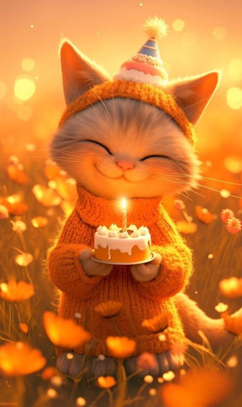 Happy Birthday With Cats Funny, Cat Birthday Wishes, Happy Birthday Puppy, Cool Happy Birthday Images, Happy Birthday Wishes Pics, Birthday Wishes Pics, Happy Birthday Cat, Happy Birthday Cake Pictures, Funny Happy Birthday Wishes