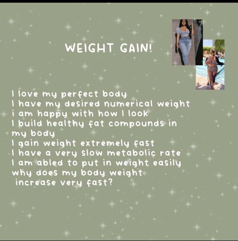 Gain Weight Vision Board, Gaining Weight Affirmations, Happy Weight Gain Quotes, Weight Gain Manifestation, Weight Gain Vision Board, Weight Gain Affirmation, Manifestations Board, Gains Quote, Body Affirmations