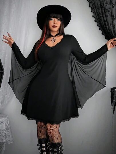 Witch Costumes For Women Diy, Costumes For Women Diy, Plus Size Halloween Costume Ideas, Witch Costumes For Women, Witches Costumes For Women, Halloween Costumes Plus Size, Bat Costume, Plus Size Halloween Costume, Witch Costumes