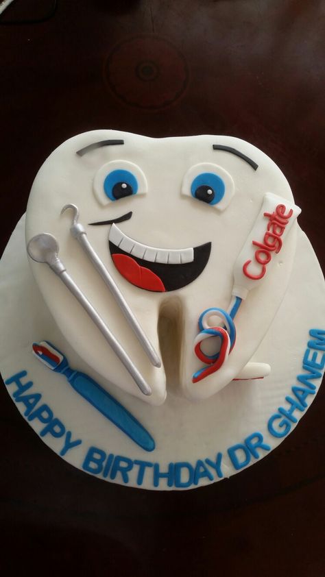 Dentist Cake Design, Dentist Theme Cake, Dentist Birthday Cake, Doctor Birthday Cake, Dental Party, Teeth Cake, Dental Cake, Dentist Cake, Cake Design Tutorial