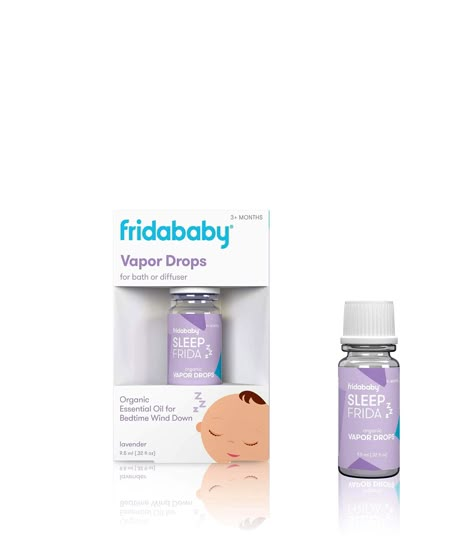 FridaBaby Natural Sleep Bedtime Vapor Vapor Bath, Frida Baby, Essential Oil Bath, Soap Packaging Design, Baby Food Storage, French Baby, Baby Equipment, Baby Bouncer, Luxury Baby