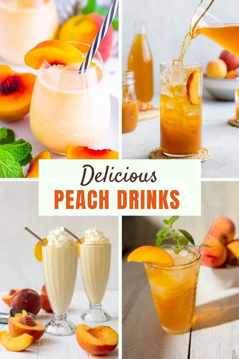 Delicious Summer Peach Drinks non-alcoholic Peach Slushies Non Alcoholic, Peach Drinks Non Alcoholic Summer, Peach Drink Recipes Nonalcoholic, Peach Drinks Non Alcoholic, Peach Mocktail Non Alcoholic, Peach Summer Drinks, Summer Drinks Non Alcoholic, Alcoholic Slushies, Drinks Non Alcoholic