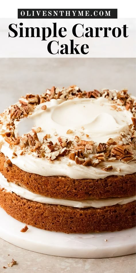 Carrot Cake Recipe From Scratch, Simple Carrot Cake, Easy Carrot Cake Recipe, Beautiful Bakery, Carrot Cake Decoration, Carrot Cake Recipe Healthy, Classic Carrot Cake, Banana Coffee Cakes, Carrot Cake Recipe Easy