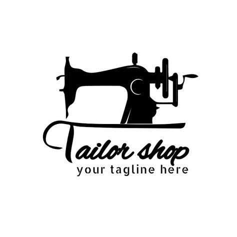 sewing logo/machine/tailor shop/icon/brand | PosterMyWall Sewing Machine Logo, Tailor Logo Design, Tailor Logo, Bridal Logo, Logo Design App, Machine Logo, Conference Logo, Sewing Logo, Corporate Logo Design