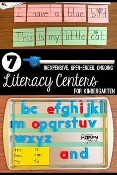 Easy Ela Centers Kindergarten, Open Ended Literacy Centers Kindergarten, Literacy Groups Kindergarten, 1st Grade Writing Center Ideas, Word Work Kindergarten Center Ideas, Art Station Ideas For Kindergarten, Open Ended Centers Kindergarten, Word Work Stations Kindergarten, Kindergarten Ela Center Ideas