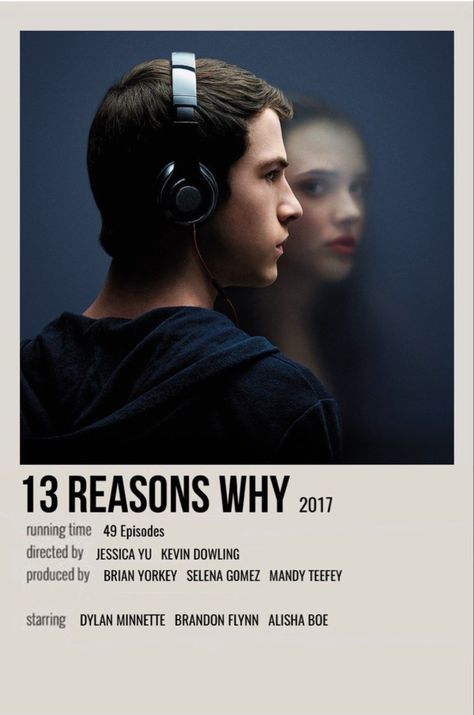 13 Reasons Why Minimalist Poster, 13 Reasons Why Polaroid Poster, 13 Reason Why, The Reason Hoobastank, 13 Reasons Why Poster, 13 Reasons Why Aesthetic, Series Posters, Movies To Watch Teenagers, Classic Films Posters