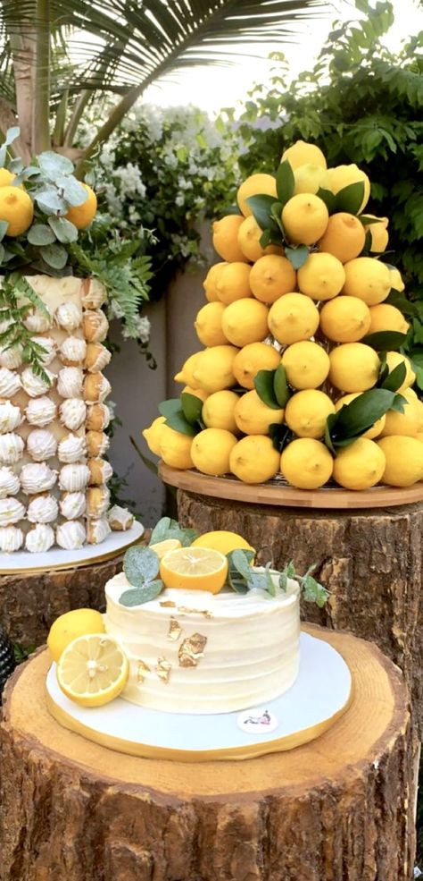 Mediterranean Engagement Party, Lemon Themed Engagement Party, Italian Summer Engagement Party, Positano Theme Party, Italian Engagement Party, Lemon Party Theme, Italy Birthday, Italian Food Party, Lemon Themed Party