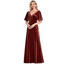 Check this out at Amazon Violet Plain, Plus Formal Dresses, Pregnant Clothing, Pregnant Clothes, Velvet Bridesmaid Dress, Pregnant Dress, Ruffles Sleeves, Dress Online Shopping, Velvet Bridesmaid