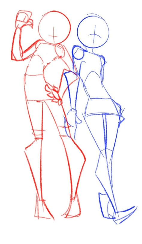 2 People Posing Drawing Reference, 2 Base Drawing Friends, 2 Character Base Poses, Friend Drawing Poses Two, Friends Base Pose Reference, Drawing Poses Best Friends, Cute Drawing Bases 2 People, Two Person Base Friends, Friends Body Base