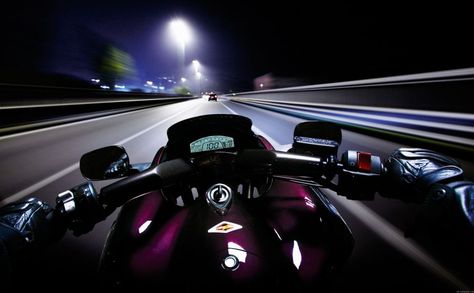 Riding a motorcycle at night HD Wallpaper Night Ride Motorcycle, Wallpaper Design Interior, Moto Wallpapers, Night Bike Ride, Ride Motorcycle, Night Ride, Bike Aesthetic, Motorcycle Aesthetic, Motorcycle Wallpaper