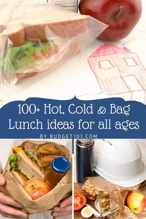 100+ bag lunch ideas for whole family Sack Lunch Ideas, Bag Lunch Ideas, What To Have For Lunch, Pot Roast Sandwiches, Brown Bag Lunch, Lunch Sides, Adult Lunches, 100 Calorie Snacks, Chewy Granola Bars