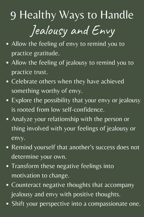 Deal With Jealousy, Envy Quotes, Jealousy In Relationships, Dealing With Jealousy, Overcoming Jealousy, Jealousy Quotes, Low Self Confidence, Feeling Jealous, Writing Therapy