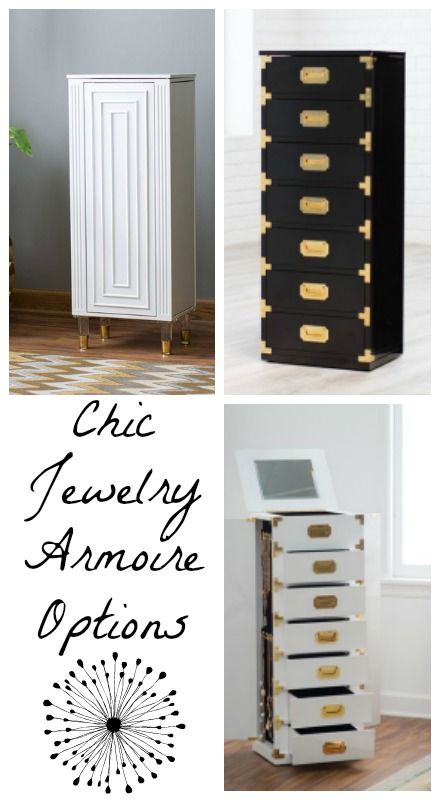 Chic Jewelry Armoire Options #decor #decorate #jewelry Standing Jewelry Armoire, Large Jewelry Box, Jewelry Cabinet, Large Jewelry, Jewelry Armoire, Jewelry Stand, Chic Jewelry, My Bedroom, Tasty Recipes